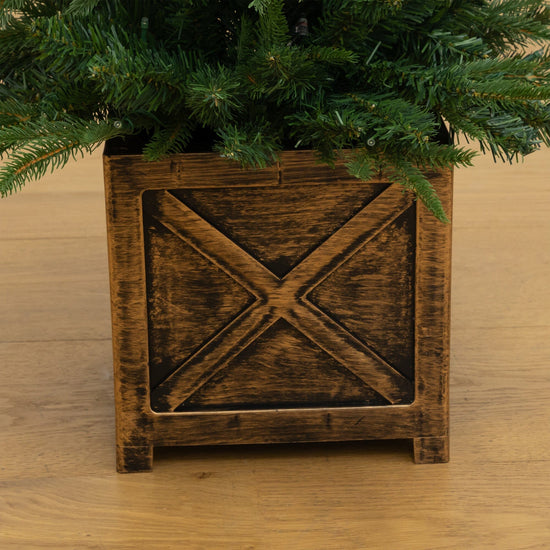 3' Finland Fir Artificial Christmas Tree in Decorative Planter, decorative Christmas tree for home and seasonal holiday display