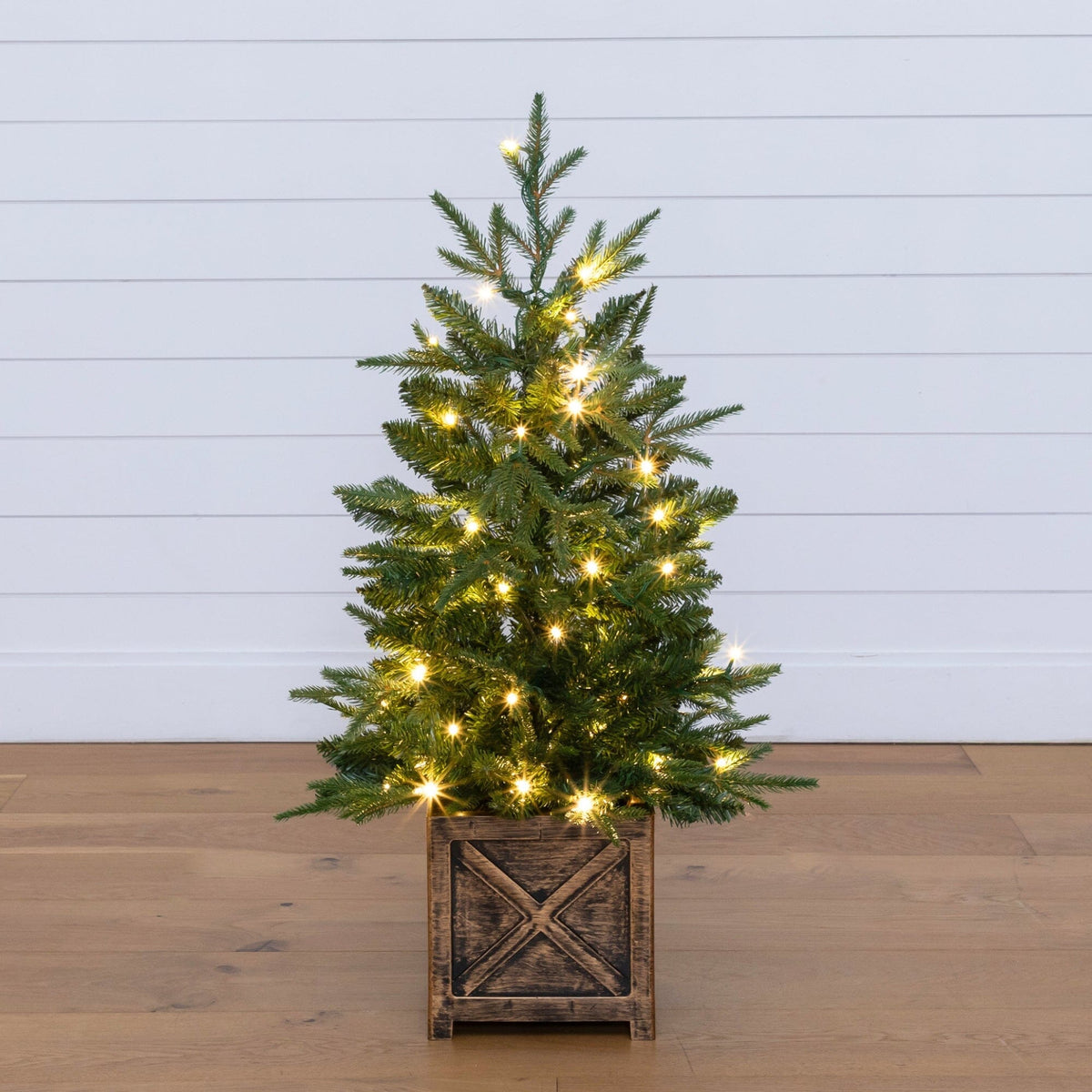 3' Finland Fir Artificial Christmas Tree in Decorative Planter, artificial Christmas tree for festive holiday home decor from Cedar & Spice Gifts
