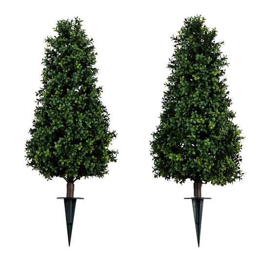 3' UV Resistant Artificial Boxwood Plant with Integrated Ground Stake (Indoor/Outdoor) — lifelike botanical accent for year round home decor distinctive decor choice