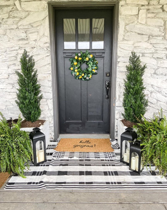 4' Cedar Tree Silk Tree (Indoor/Outdoor) — decorative artificial greenery for indoor spaces home and holiday accent