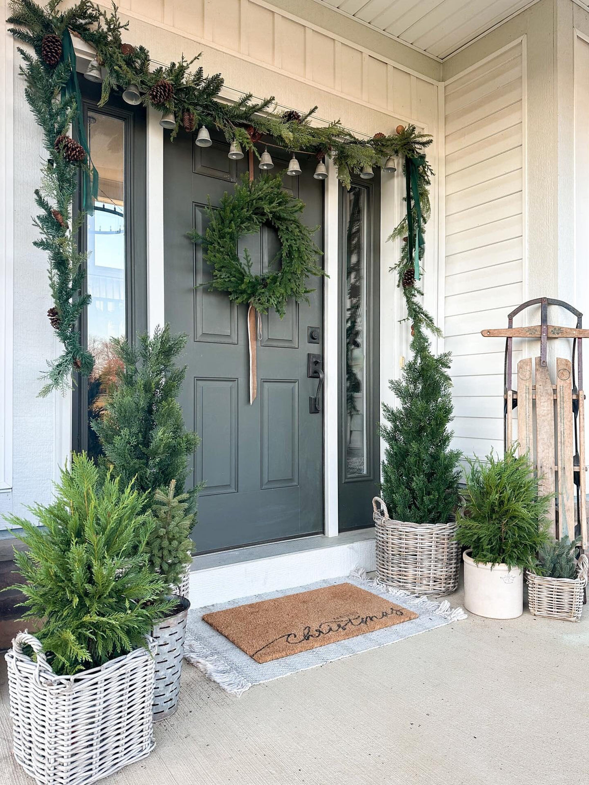4' Cedar Tree Silk Tree (Indoor/Outdoor) — artificial botanical decor for low maintenance greenery gift-ready decor idea