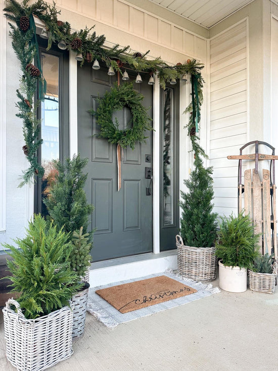 4' Cedar Tree Silk Tree (Indoor/Outdoor) — artificial botanical decor for low maintenance greenery gift-ready decor idea