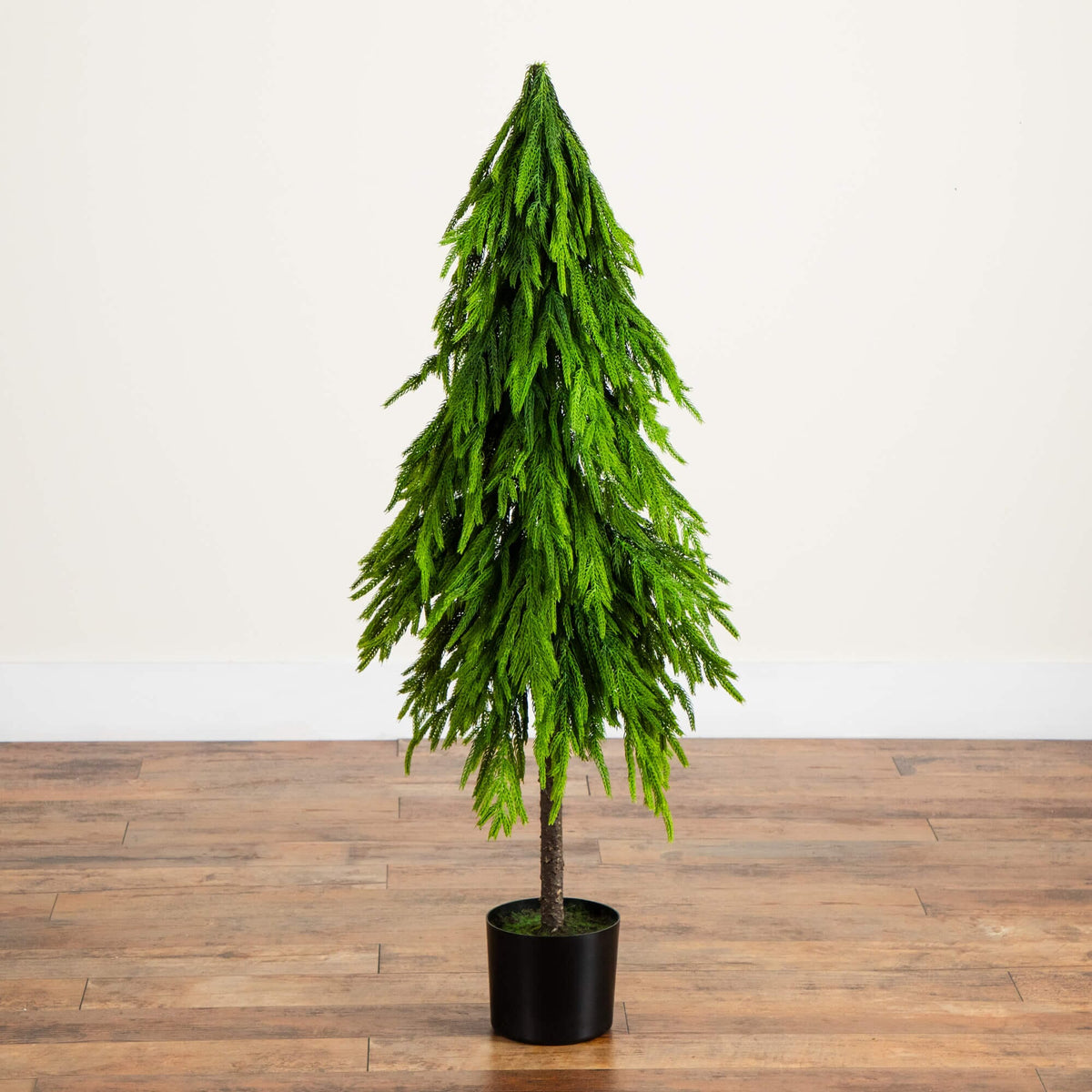 4' Artificial Real Touch Down Swept Norfolk Pine Tree with Natural Look