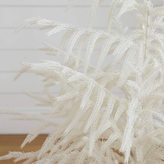 4' Artificial Real Touch White Norfolk Island Pine Christmas Tree with Natural Look, Christmas tree for living room, entryway or seasonal display