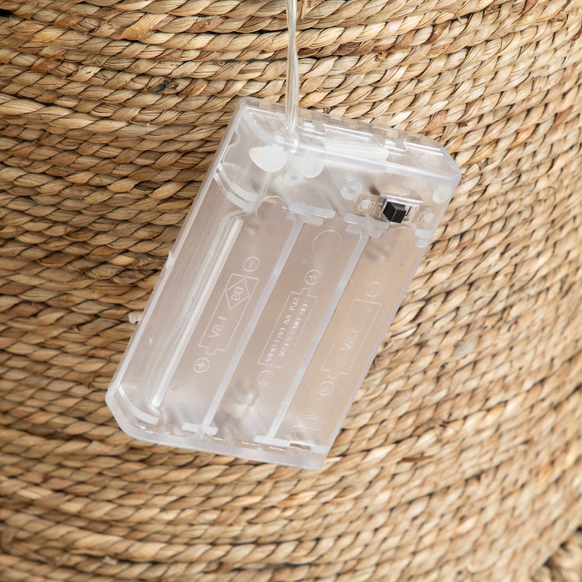 4' Pre-Lit Artificial Snowed Cypress Christmas Tree with 120 LED Lights in Hyacinth Basket, holiday tree for festive indoor Christmas decorating