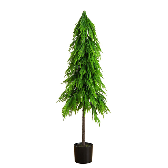 5' Artificial Real Touch Down Swept Norfolk Pine Tree with Natural Look