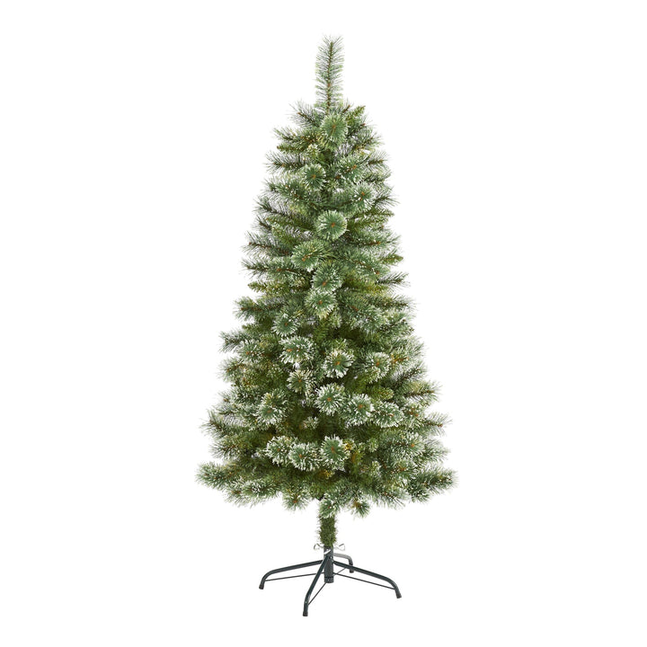 5' Wisconsin Slim Snow Tip Pine Artificial Christmas Tree with 298 Bendable Branches, artificial Christmas tree for festive holiday home decor from Cedar & S...
