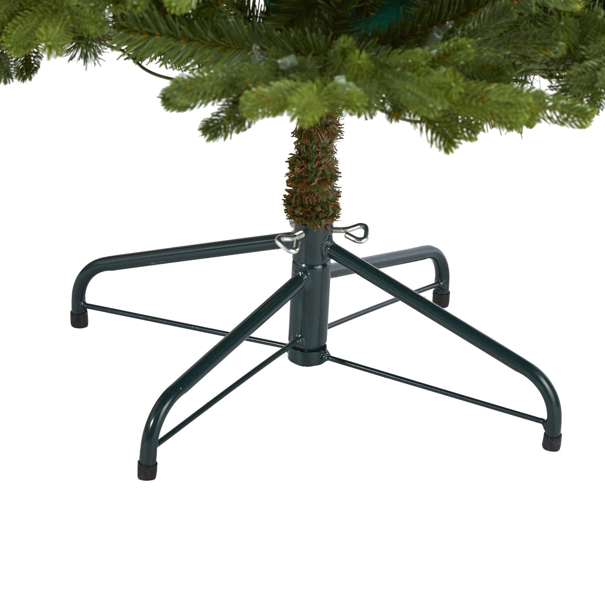 5.5' Washington Fir Artificial Christmas Tree with 300 Clear Lights and 672 Bendable Branches, decorative Christmas tree for home and seasonal holiday display