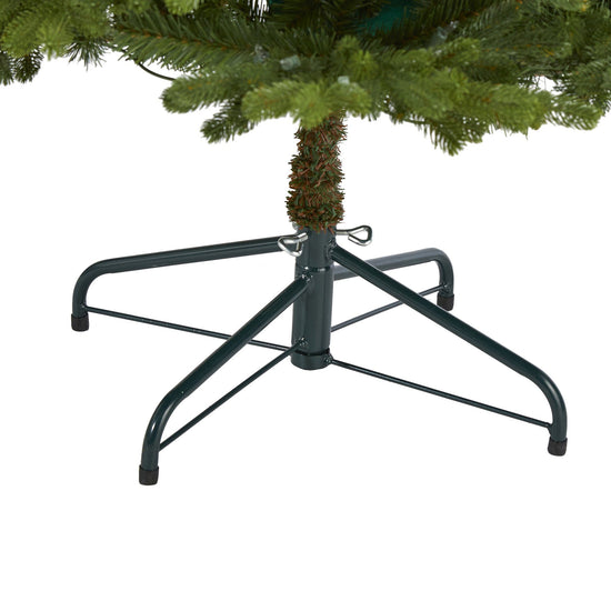 5.5' Washington Fir Artificial Christmas Tree with 300 Clear Lights and 672 Bendable Branches, decorative Christmas tree for home and seasonal holiday display