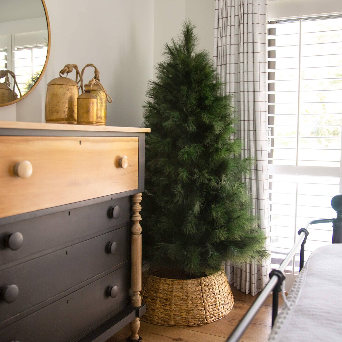 6' Artificial Green Pampas Grass Christmas Tree, artificial Christmas tree for festive holiday home decor from Cedar & Spice Gifts