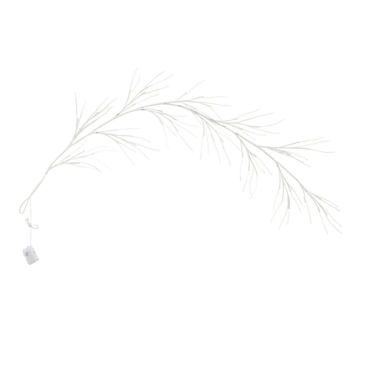 6' Pre-Lit Artificial White Birch Garland with 48 Warm White LED Lights, decorative hanging garland for seasonal home styling