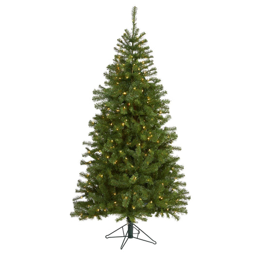 6' Springfield Artificial Christmas Tree with 300 Warm Clear Lights and 596 Tips, artificial Christmas tree for festive holiday home decor from Cedar & Spice...