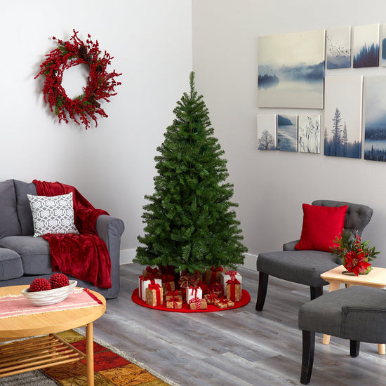 6' Springfield Artificial Christmas Tree with 300 Warm Clear Lights and 596 Tips, artificial Christmas tree for festive holiday home decor from Cedar & Spice...