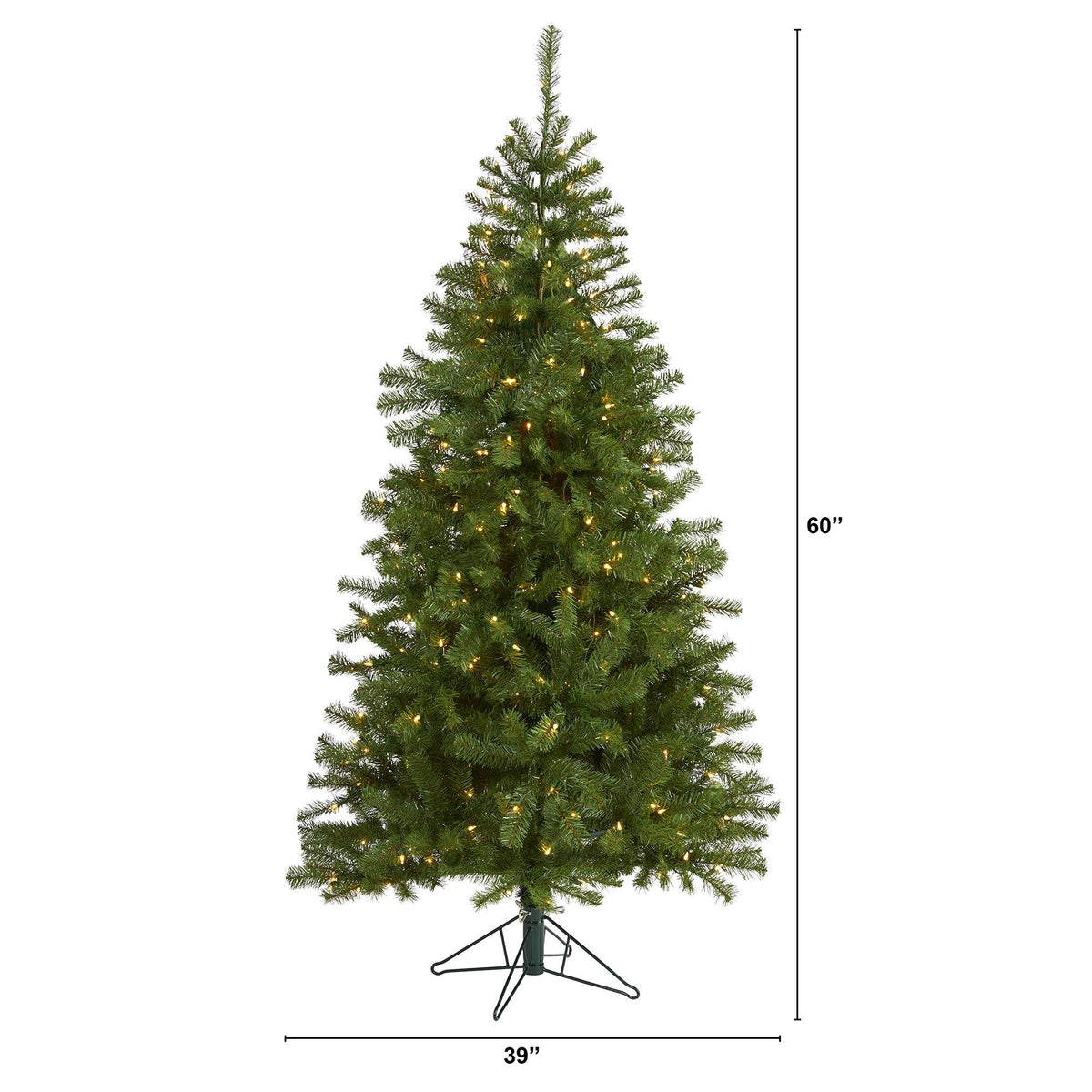 6' Springfield Artificial Christmas Tree with 300 Warm Clear Lights and 596 Tips, Christmas tree for living room, entryway or seasonal display