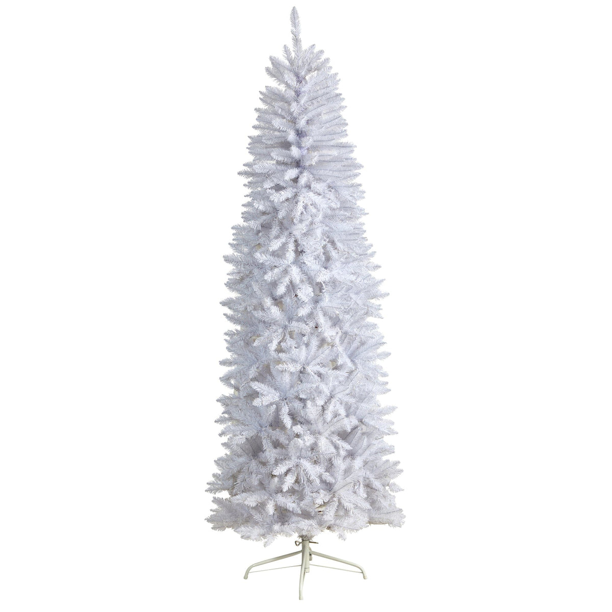 7' Slim White Artificial Christmas Tree with 995 Bendable Branches, artificial Christmas tree for festive holiday home decor from Cedar & Spice Gifts