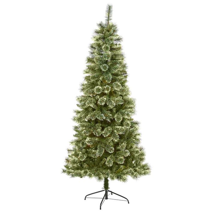 7' Wisconsin Slim Snow Tip Pine Artificial Christmas Tree with 652 Bendable Branches, artificial Christmas tree for festive holiday home decor from Cedar & S...