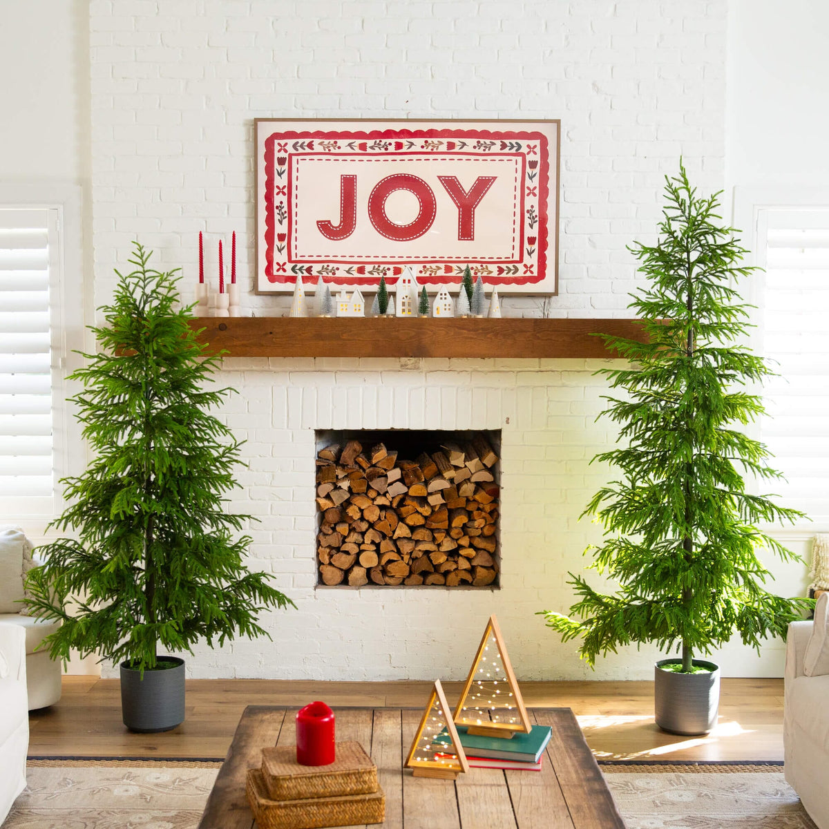 8' Artificial Real Touch Norfolk Island Pine Christmas Tree with Natural Look, decorative Christmas tree for home and seasonal holiday display