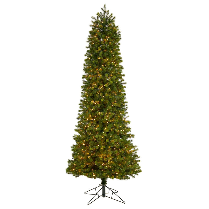 8.5' Slim Colorado Mountain Spruce Artificial Christmas Tree, artificial Christmas tree for festive holiday home decor from Cedar & Spice Gifts
