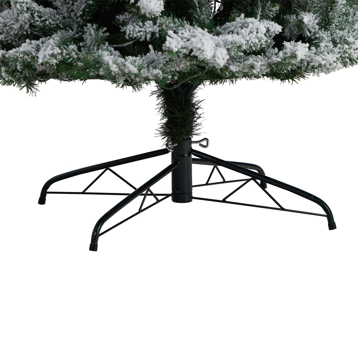 9' Slim Flocked Montreal Fir Artificial Christmas Tree, Christmas tree for living room, entryway or seasonal display