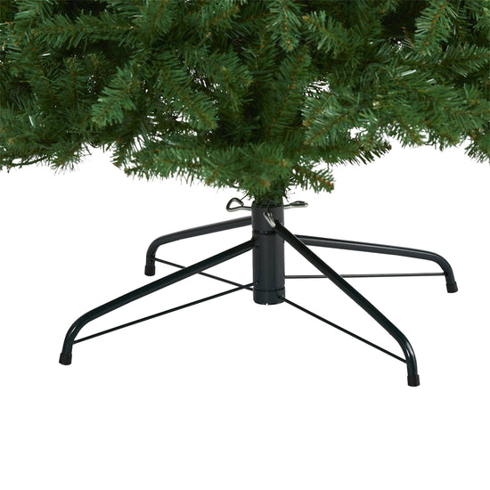 9' Slim Green Mountain Pine Artificial Christmas Tree with 1860 Bendable Branches, decorative Christmas tree for home and seasonal holiday display