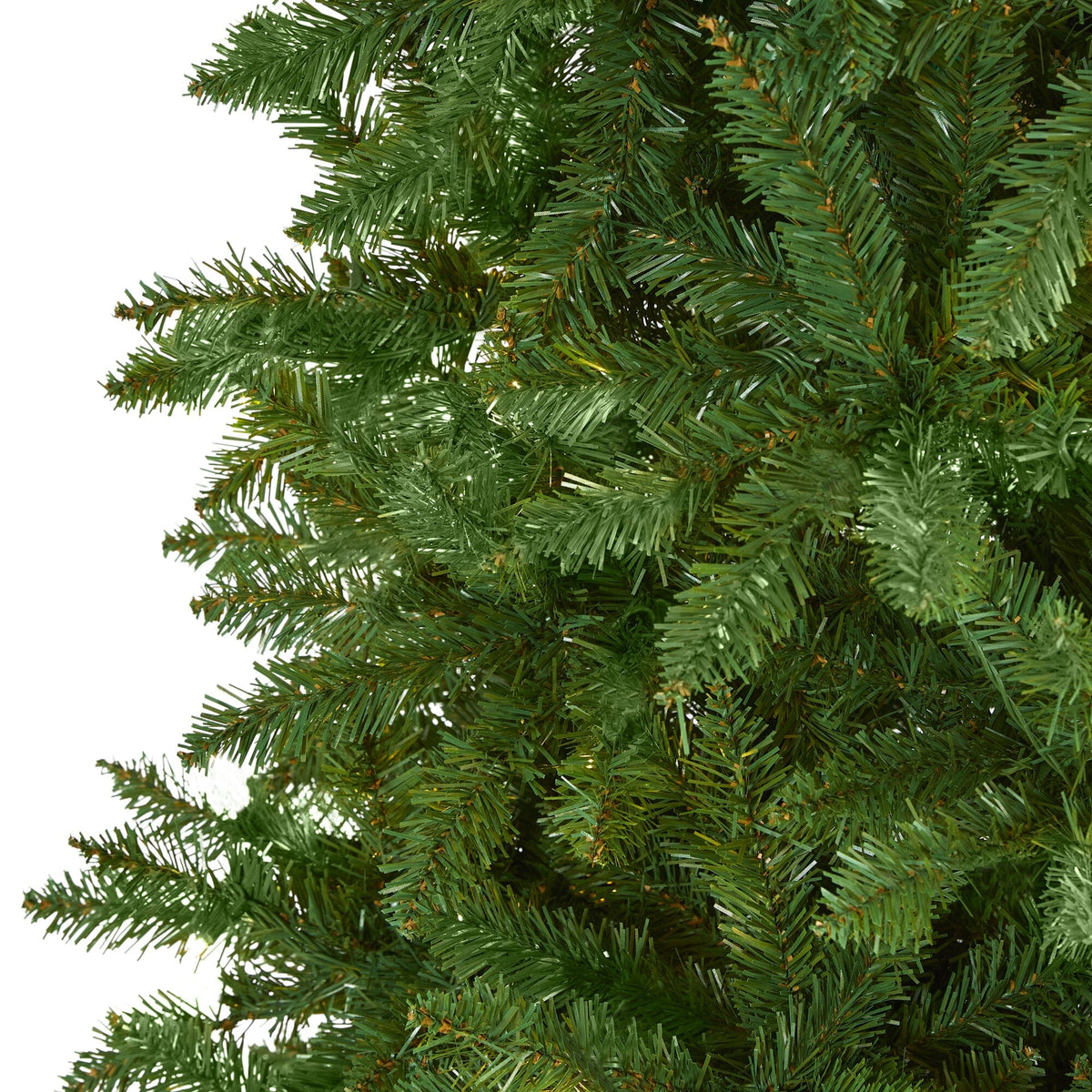 9' Slim Green Mountain Pine Artificial Christmas Tree with 1860 Bendable Branches, holiday tree for festive indoor Christmas decorating