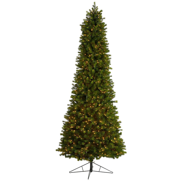 9.5' Slim Colorado Mountain Spruce Artificial Christmas Tree, artificial Christmas tree for festive holiday home decor from Cedar & Spice Gifts