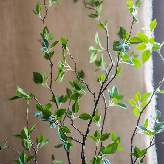 Artificial Green Leaf Faux Tree In Pot