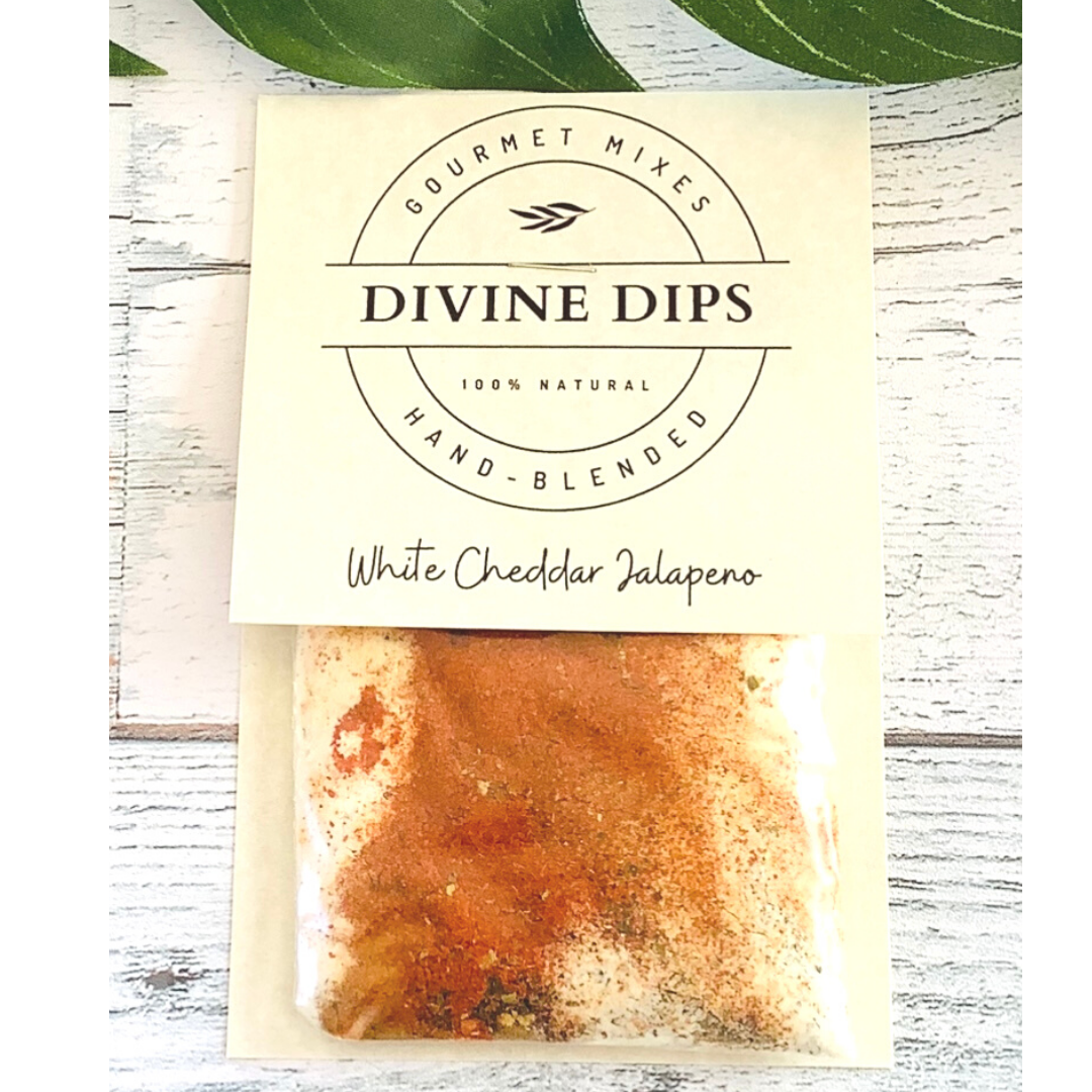 White Cheddar Jalapeno Seasoning Dip Mix & Cheeseball, gourmet seasoning gift for home cooks, food lovers and entertaining from Cedar & Spice Gifts