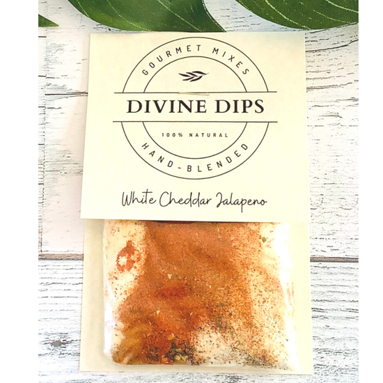 White Cheddar Jalapeno Seasoning Dip Mix & Cheeseball, gourmet seasoning gift for home cooks, food lovers and entertaining from Cedar & Spice Gifts