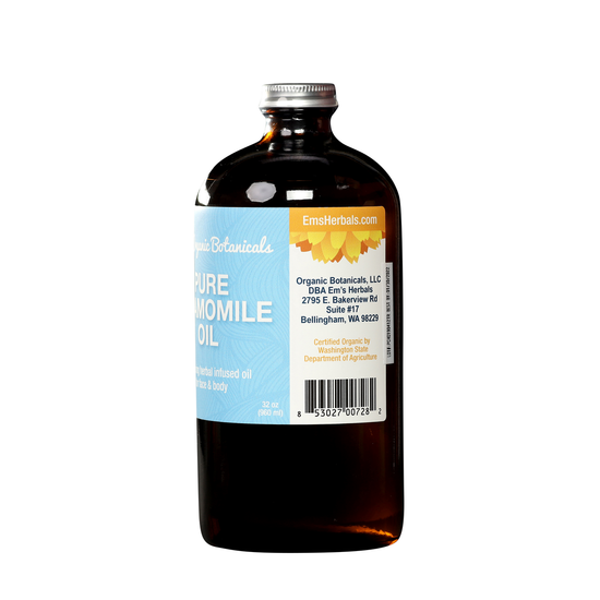 Pure Chamomile Infused Oil – Certified Organic Herbal Oil for Sensitive Skin, Eczema & More