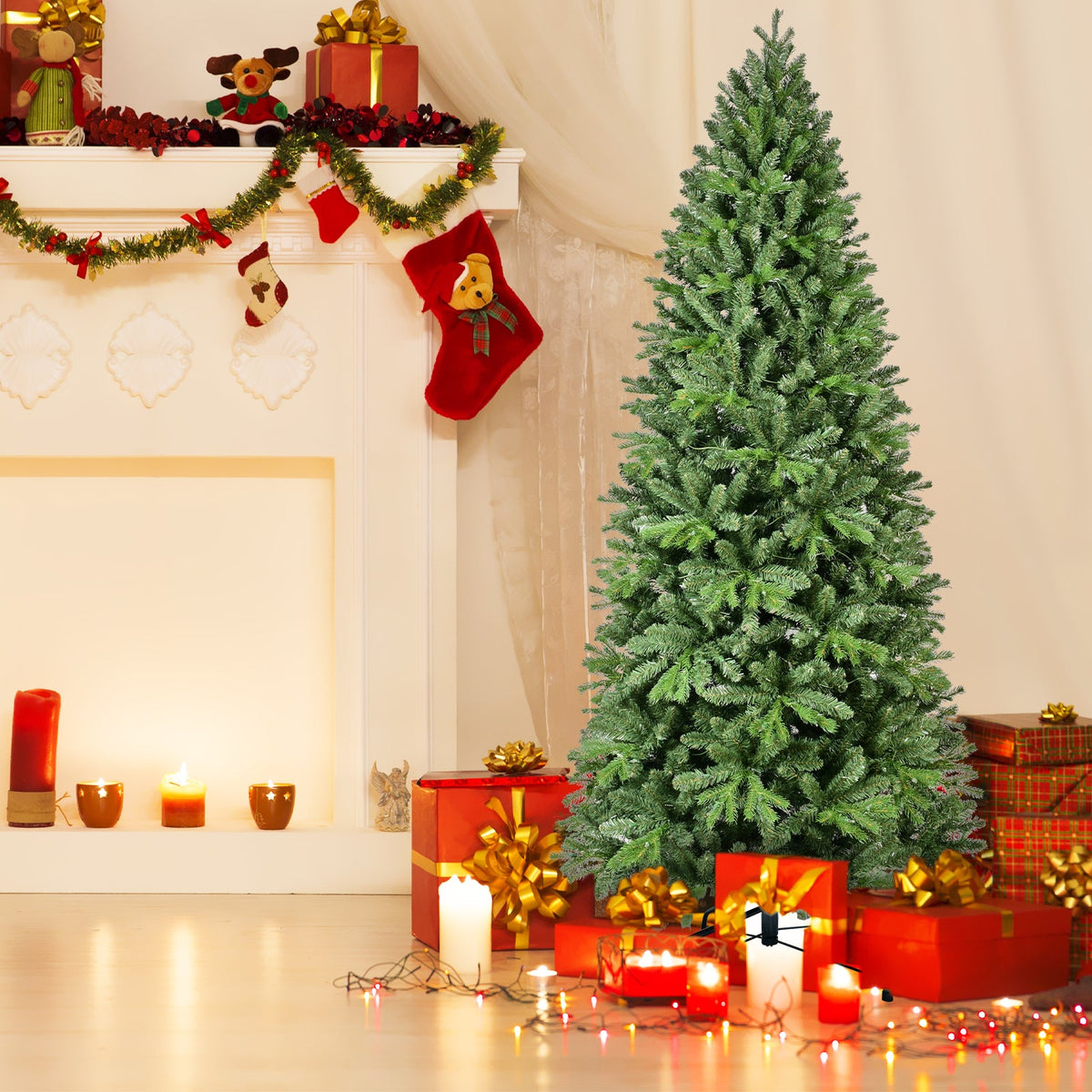 6FT Christmas Tree with 1032 Tips and 300 Warm Lights