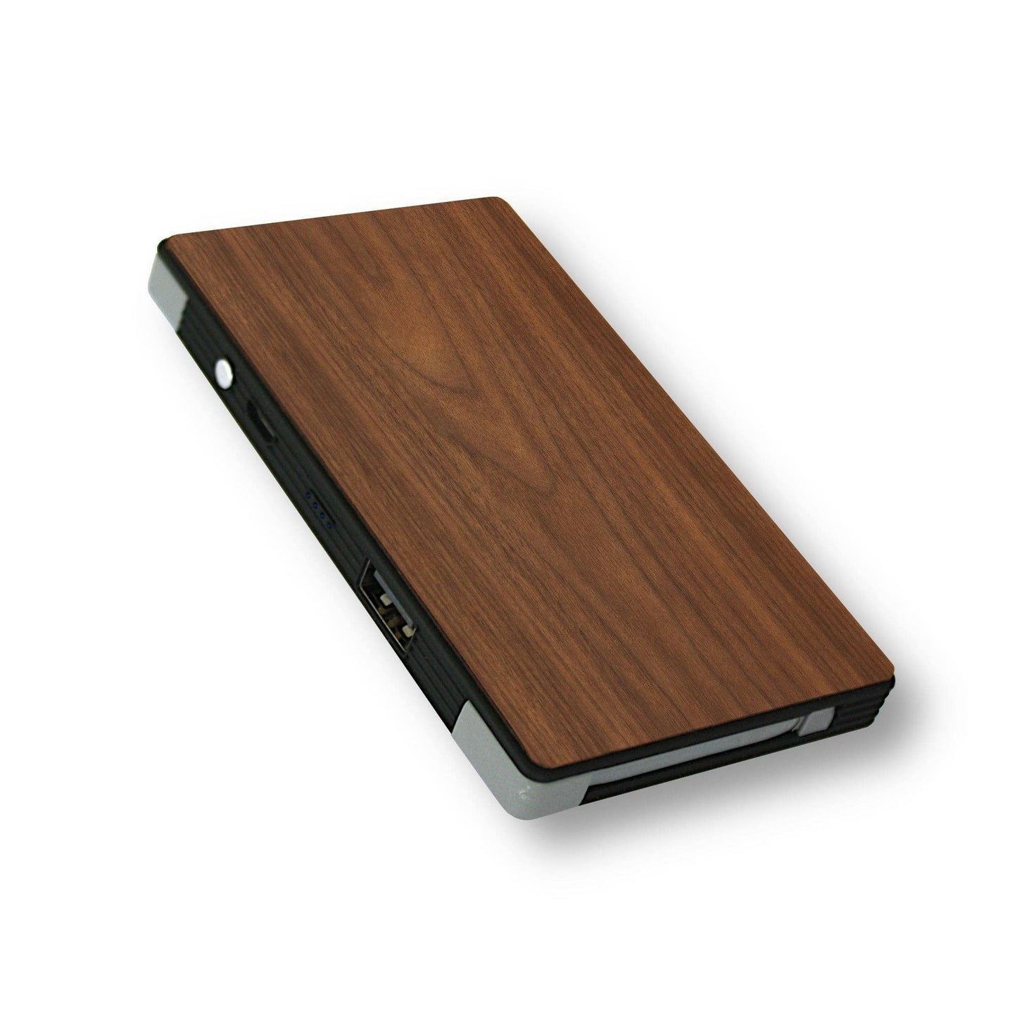 Slim Dual Wooden Power Bank – Ultra-Slim Portable Charger with Dual USB Output