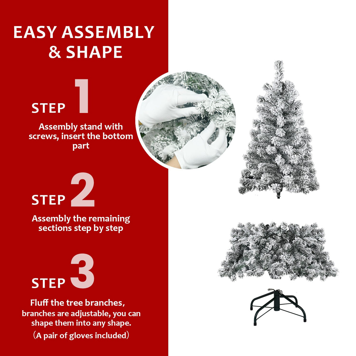 7FT Flocked Christmas Tree