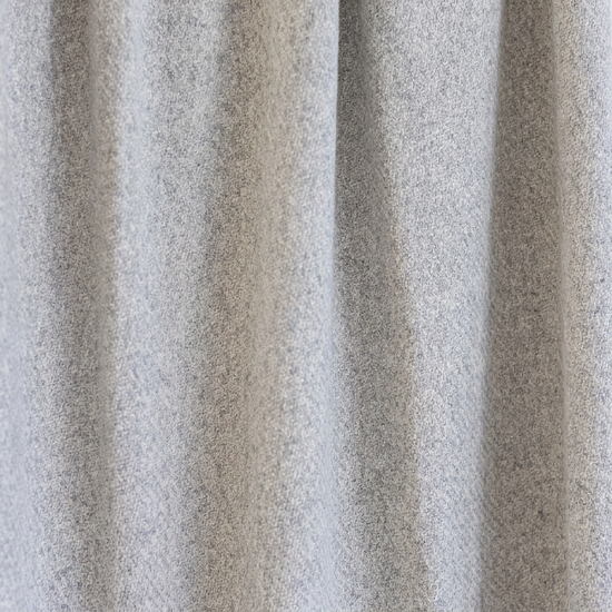 Handloomed Undyed Baby Alpaca & Peruvian Pima Cotton Throw Blanket | Silver | Kulsi Collection