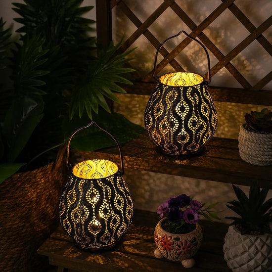 8'' High Battery Powered Cordless Lamp Metal Table Lamps