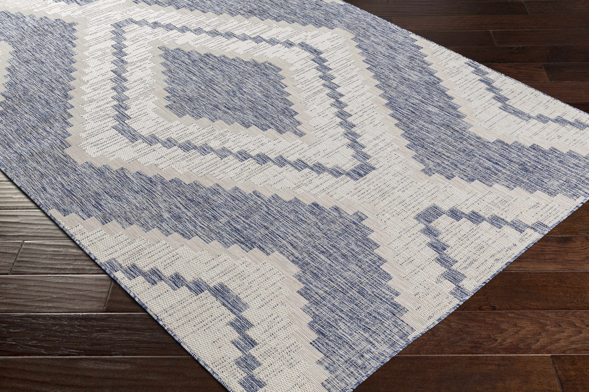 McCrory Pale Blue Flat Outdoor Rug - Clearance