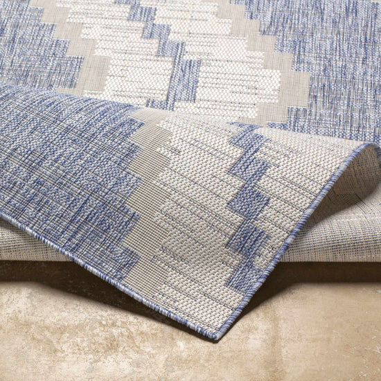 McCrory Pale Blue Flat Outdoor Rug - Clearance
