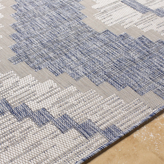 McCrory Pale Blue Flat Outdoor Rug - Clearance
