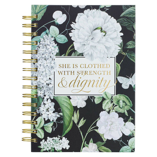 Clothed w/Strength & Dignity Wirebound Journal - Prov. 31:25