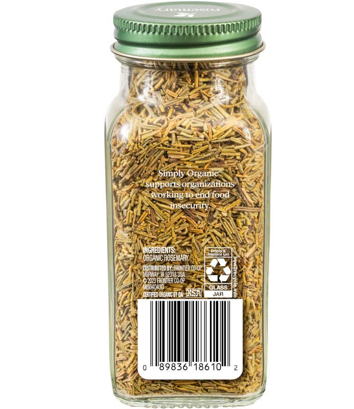 Pure Rosemary Leaf, Certified Organic, Kosher, 1.23 Oz