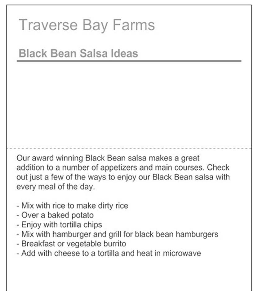 Black Bean Salsa - Medium, 16 oz - Mexican Salsa