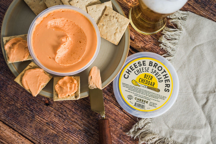 Beer Cheddar Cheese Spread, gourmet cheese gift for charcuterie, entertaining and food lovers from Cedar & Spice Gifts