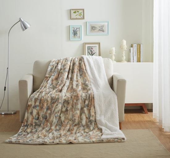 Tache Luxurious Russian Lynx Faux Fur Throw Blanket (DY12)