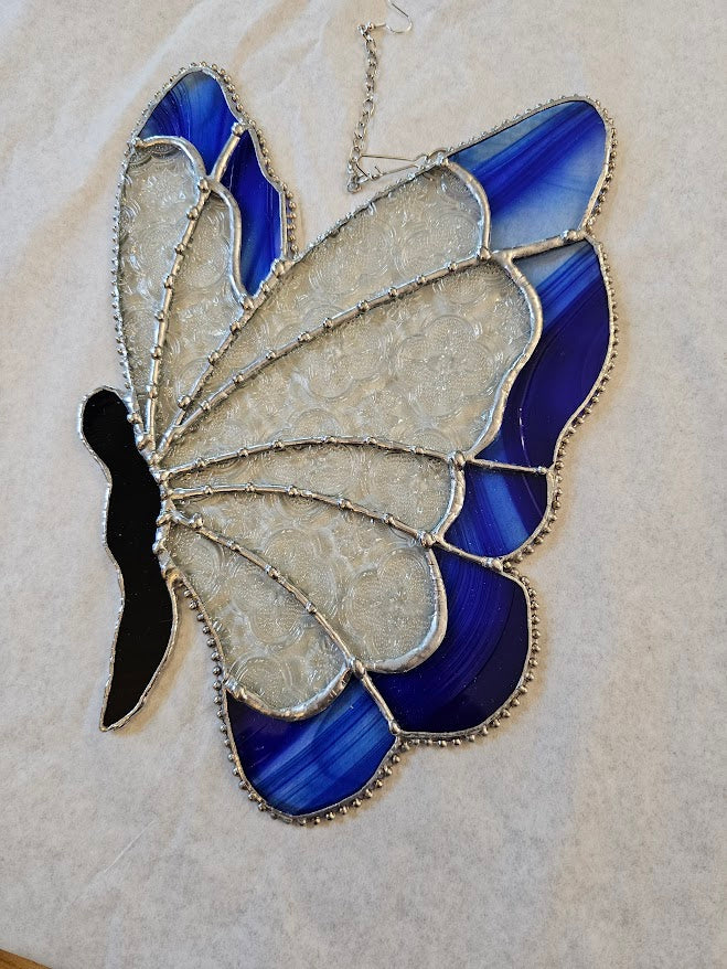 Two Toned Butterfly Stained Glass Sun Catchers 7x10