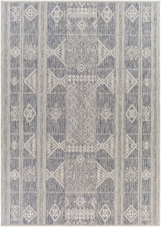 Malamig Gray Outdoor Area Rug - Clearance