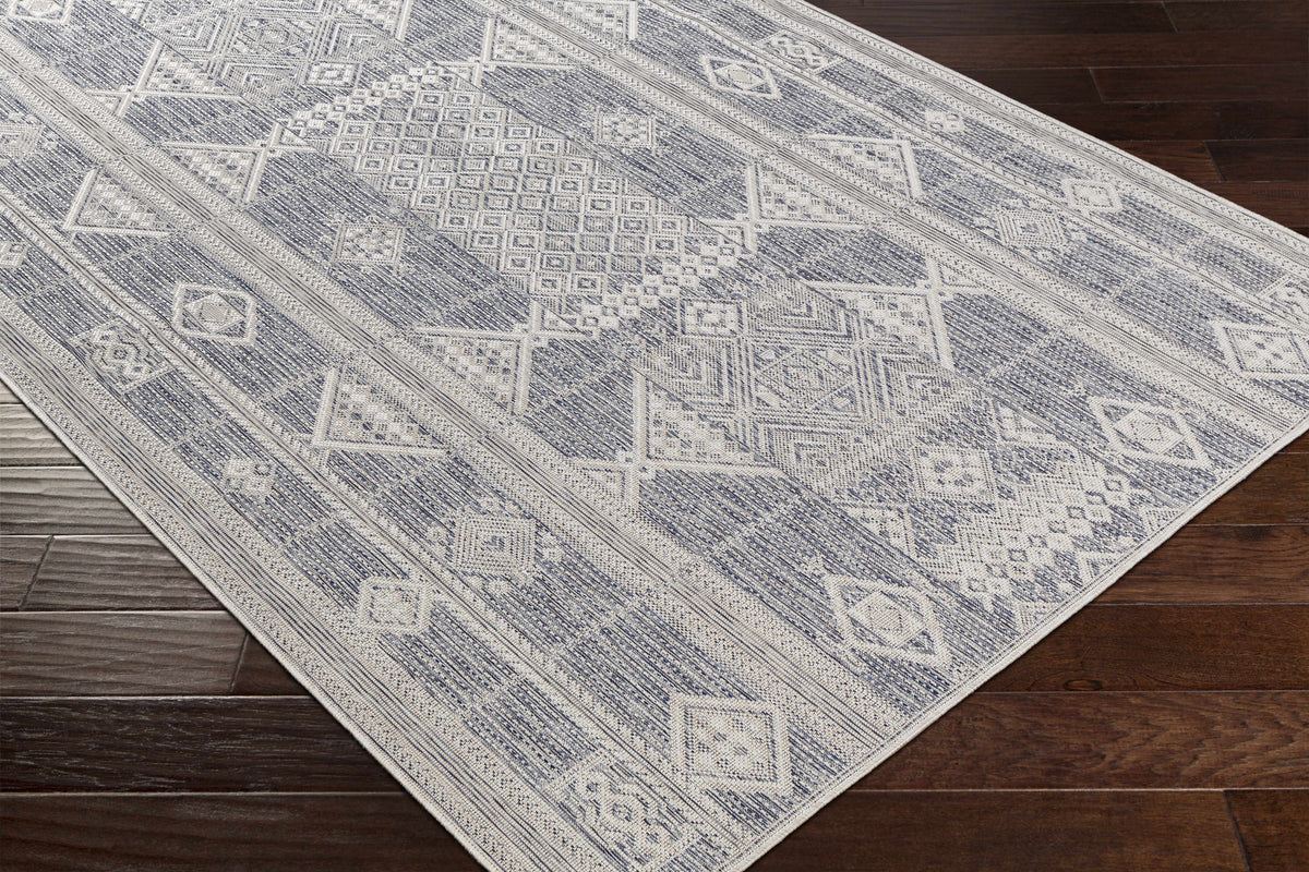 Malamig Gray Outdoor Area Rug - Clearance