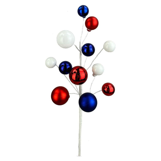 16" Ornament Ball Pick: Red, White, Blue