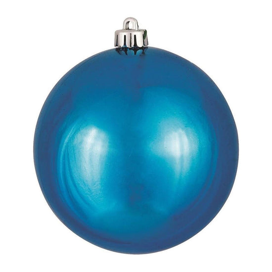 4.75in Turquoise Assortment Ornament Ball (Set of 4)