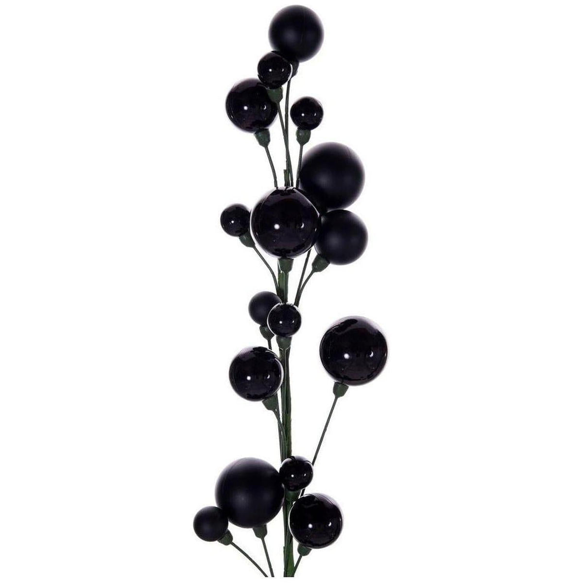 6' Ball Branch Garland: Black