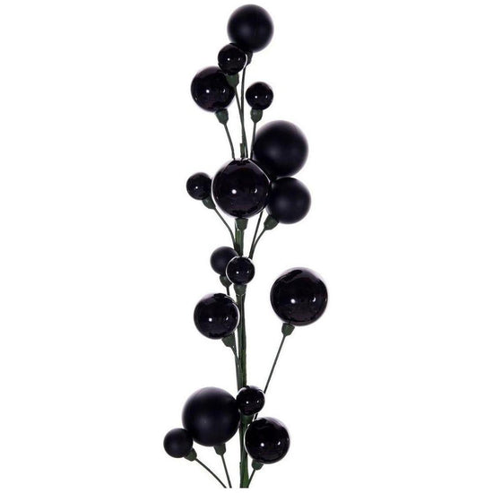 6' Ball Branch Garland: Black